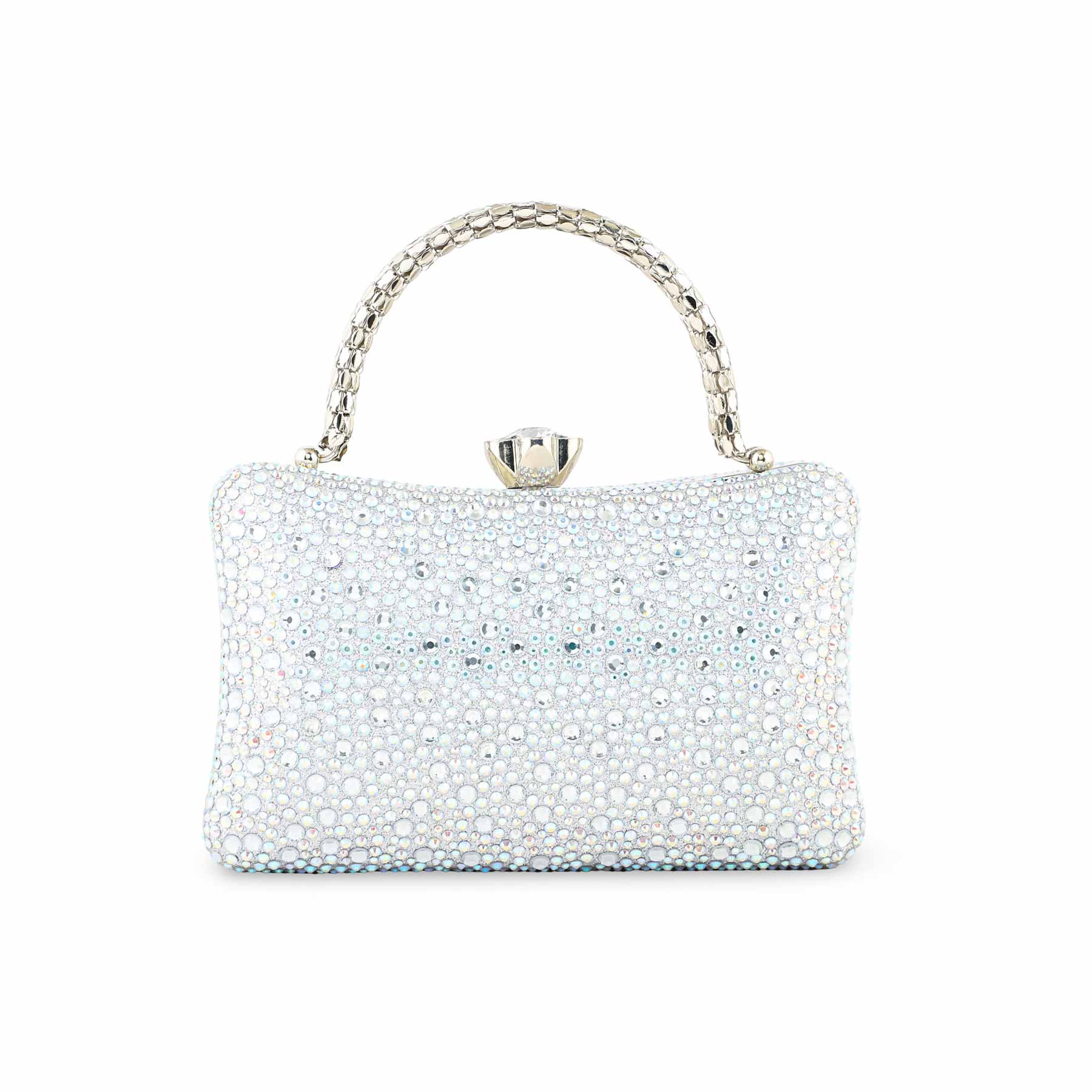 Silver Fancy Clutch For Ladies P24386 - Image 2