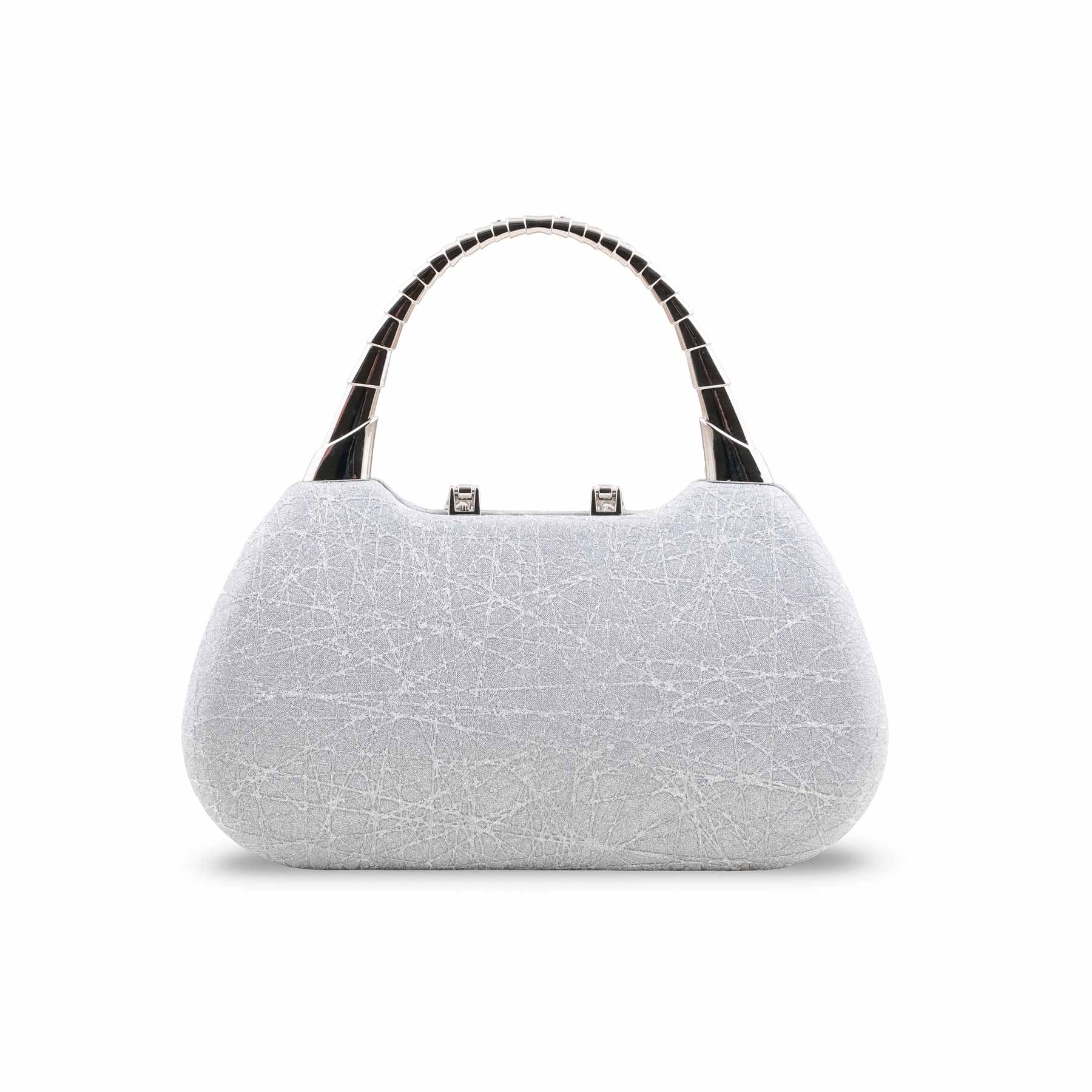 Silver Fancy Clutch For Women P24402 - Image 4