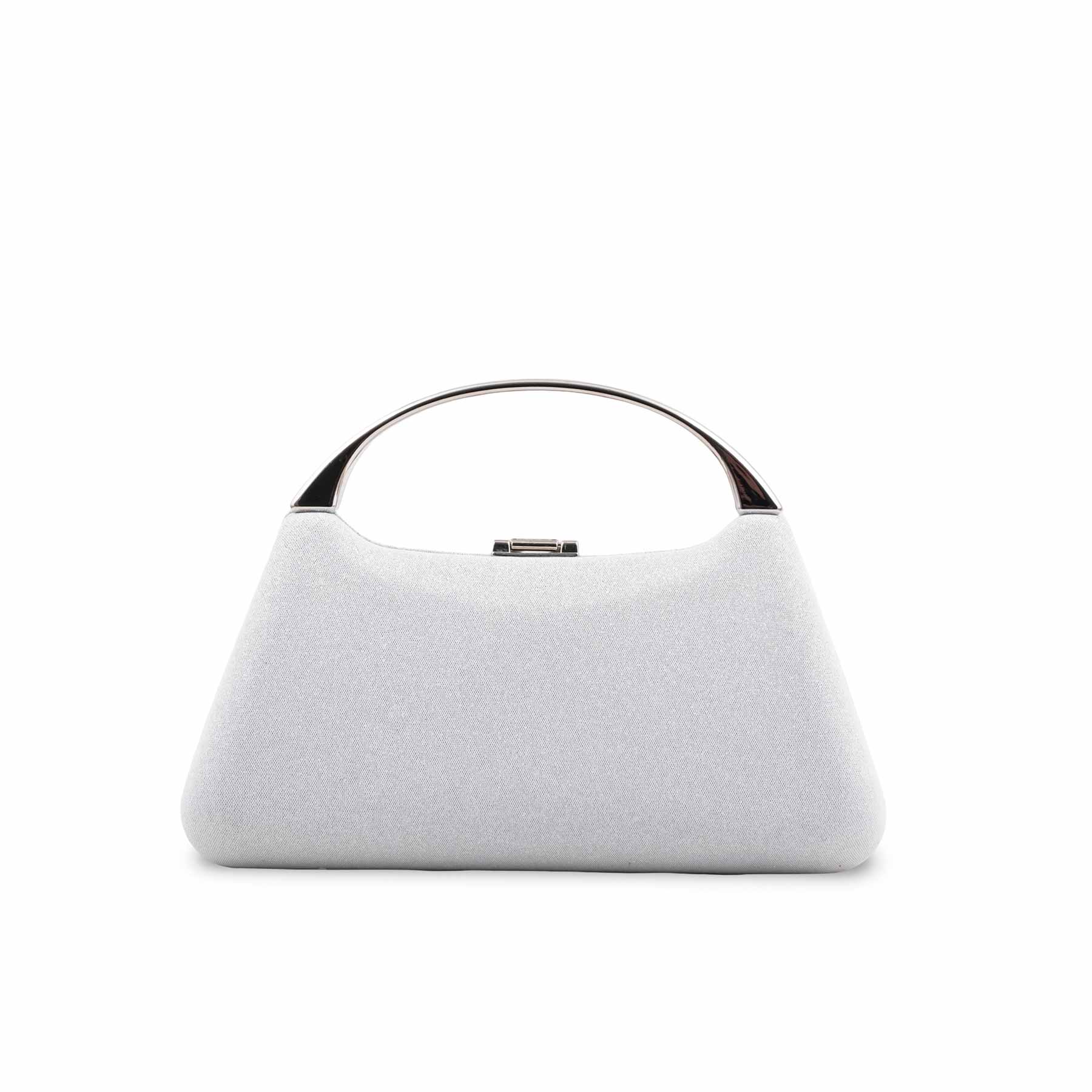 Silver Fancy Clutch For Women P24404 - Image 4