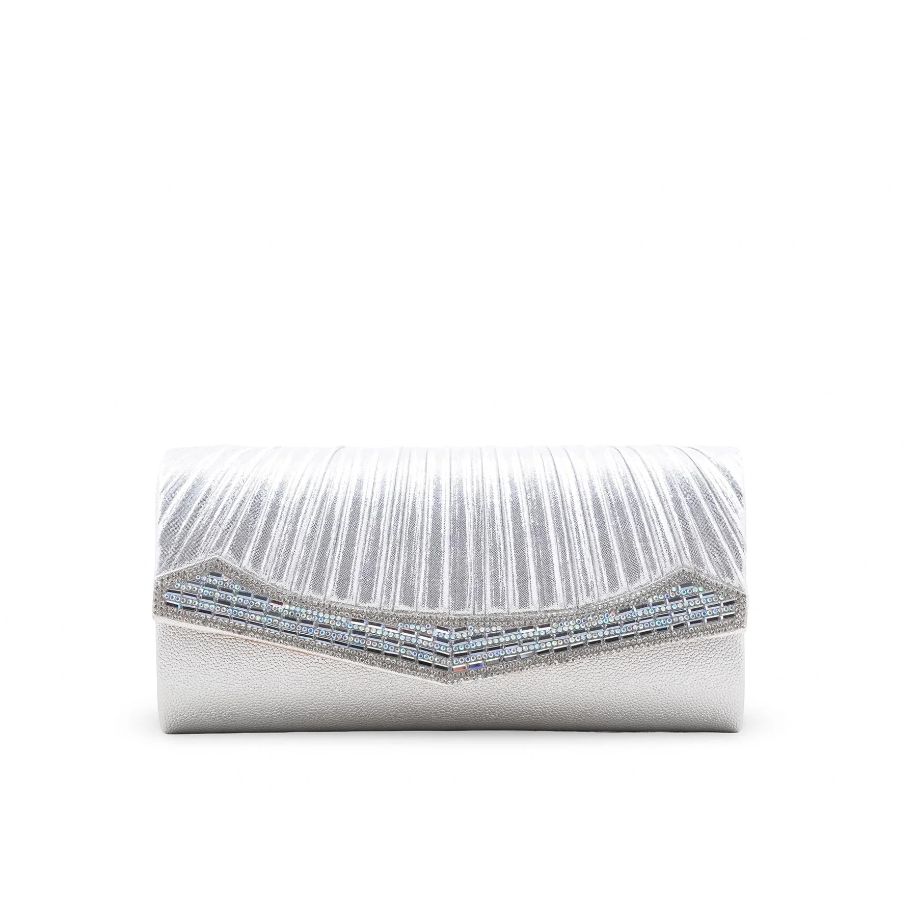 Silver Fancy Clutch For Women P24420 - Image 2