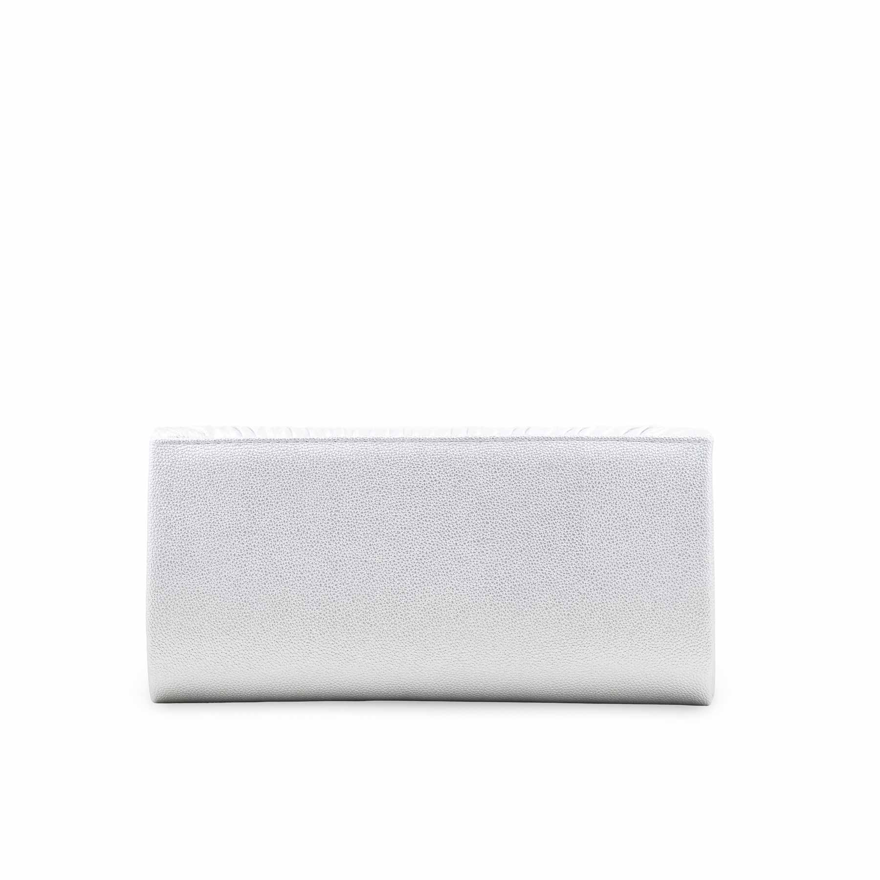 Silver Fancy Clutch For Women P24420 - Image 4
