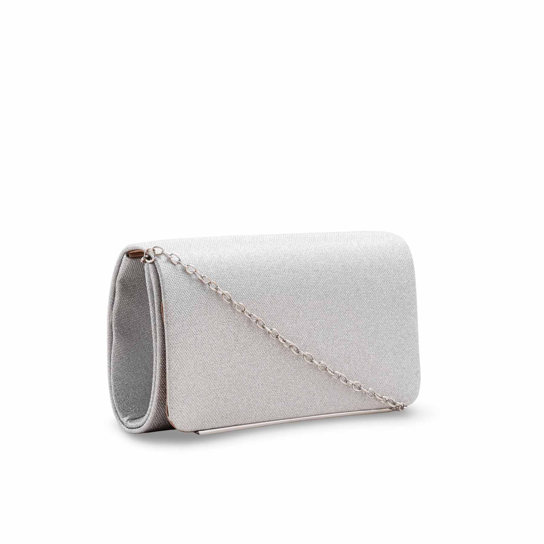 Silver Fancy Clutch For Women P24421 - Image 3
