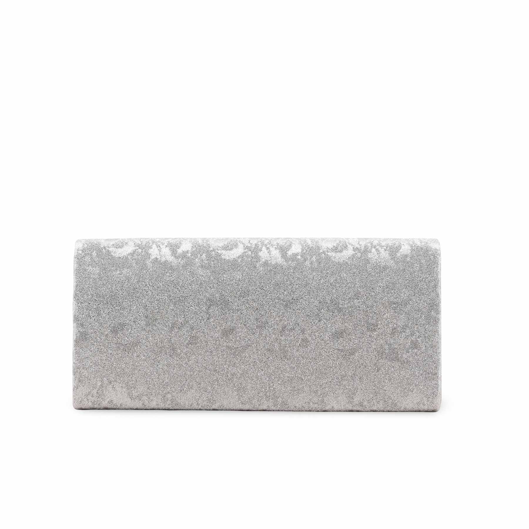 Silver Fancy Clutch For Women P24422 - Image 4