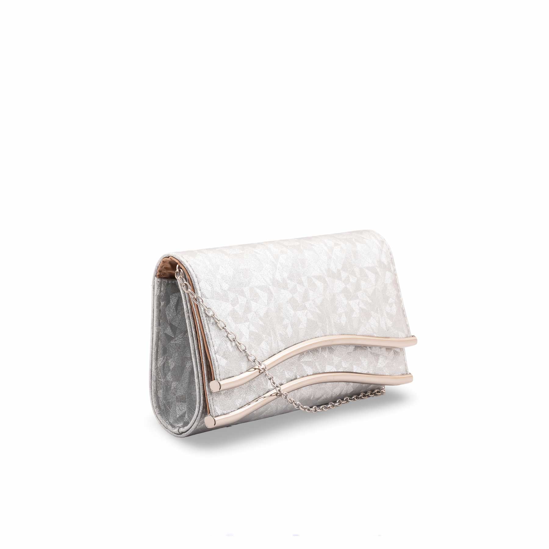 Silver Fancy Clutch For Women P24425 - Image 3