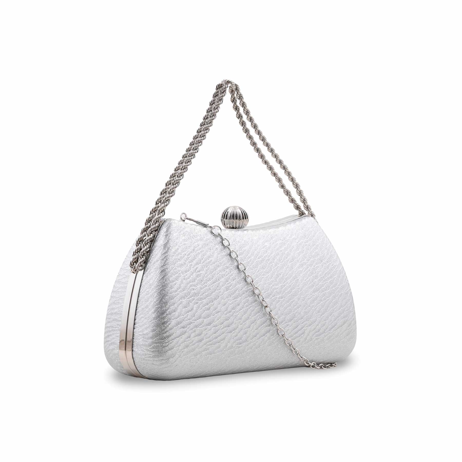 Silver Fancy Clutch For Women P24436 - Image 3