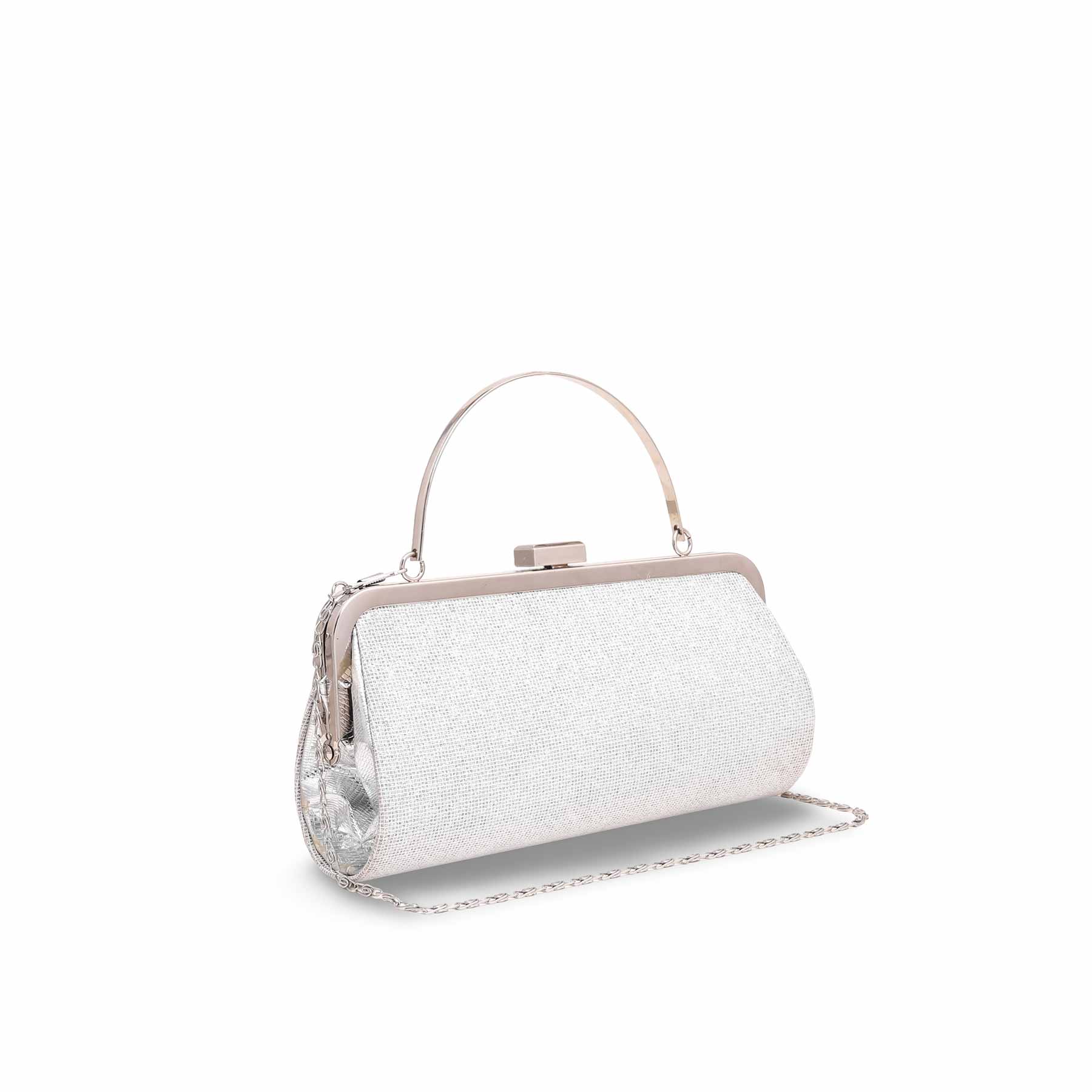 Silver Fancy Clutch P15092 - Image 2