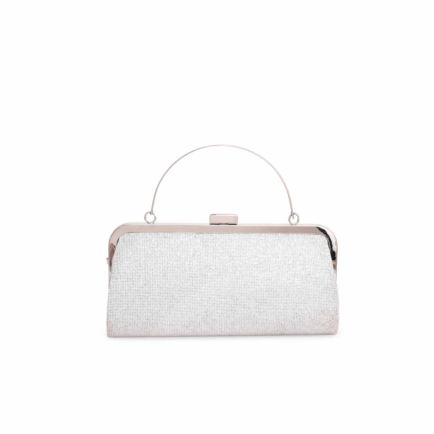Silver Fancy Clutch P15092 - Image 3