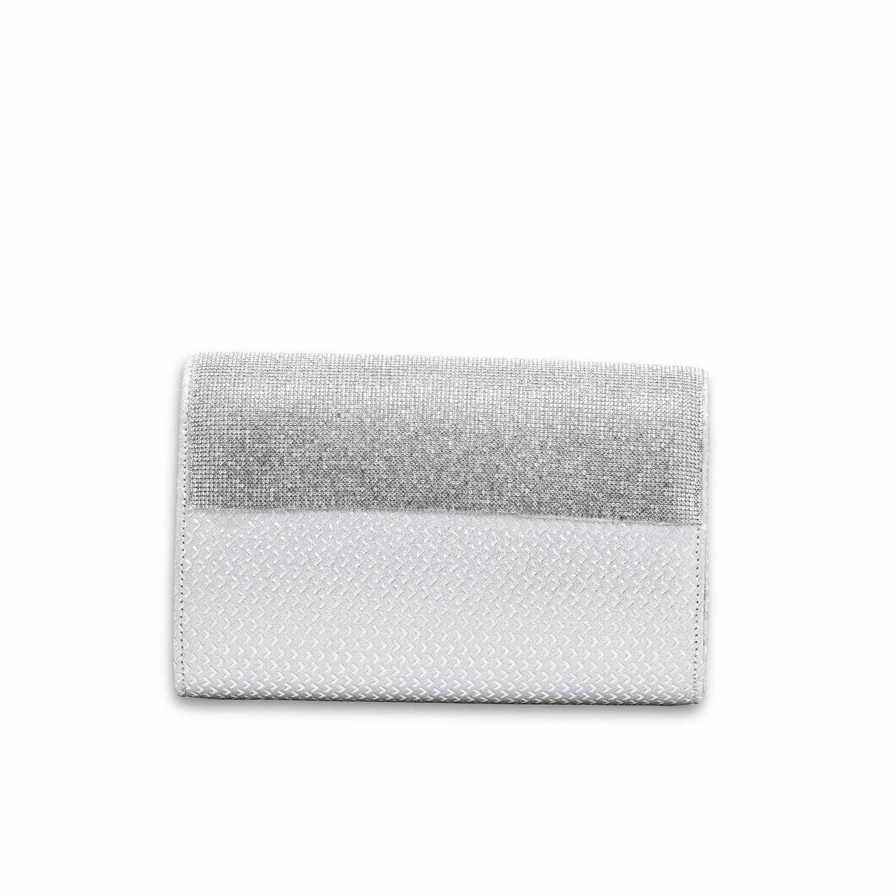 Silver Fancy Clutch P15348 - Image 3