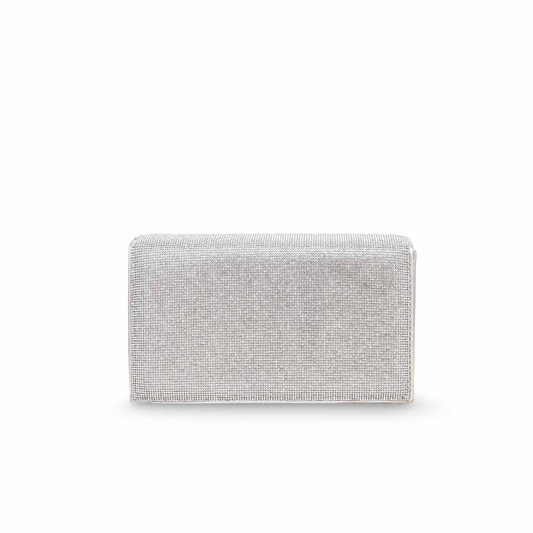 Silver Fancy Clutch P15353 - Image 3
