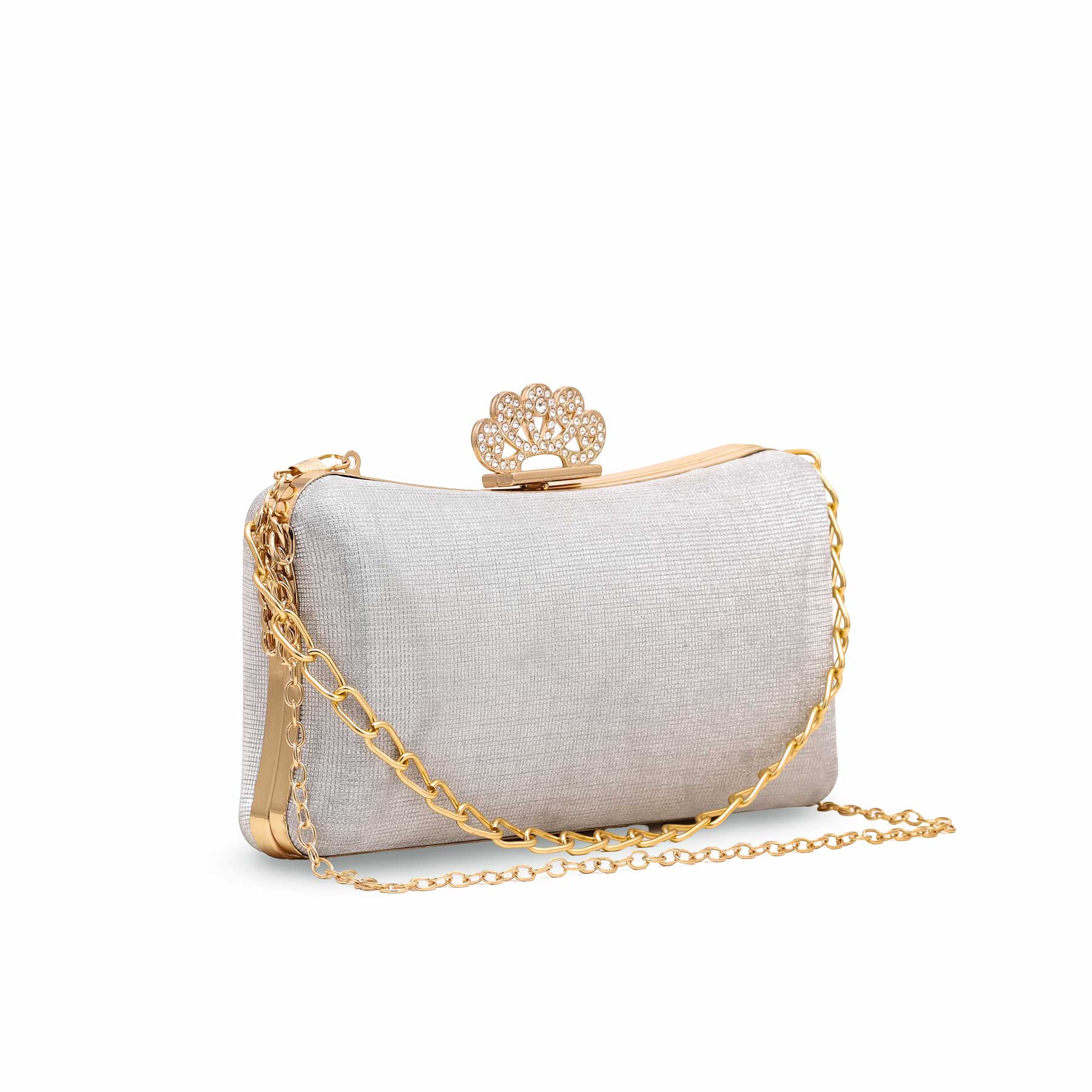 Silver Fancy Clutch P15364 - Image 2