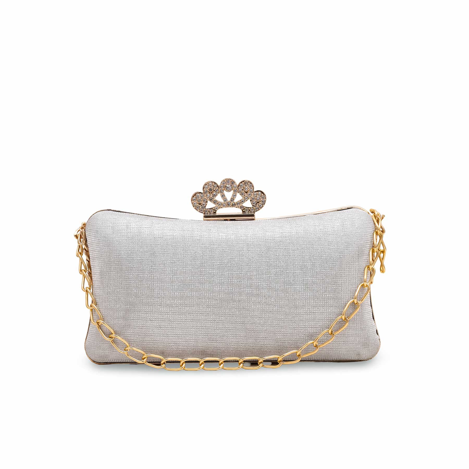 Silver Fancy Clutch P15364 - Image 3