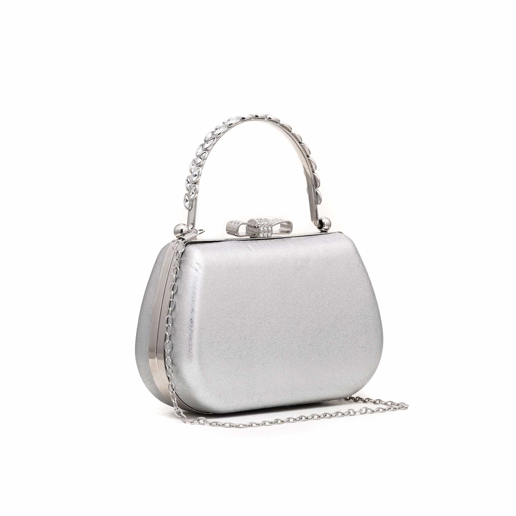 Silver Fancy Clutch P15366 - Image 2