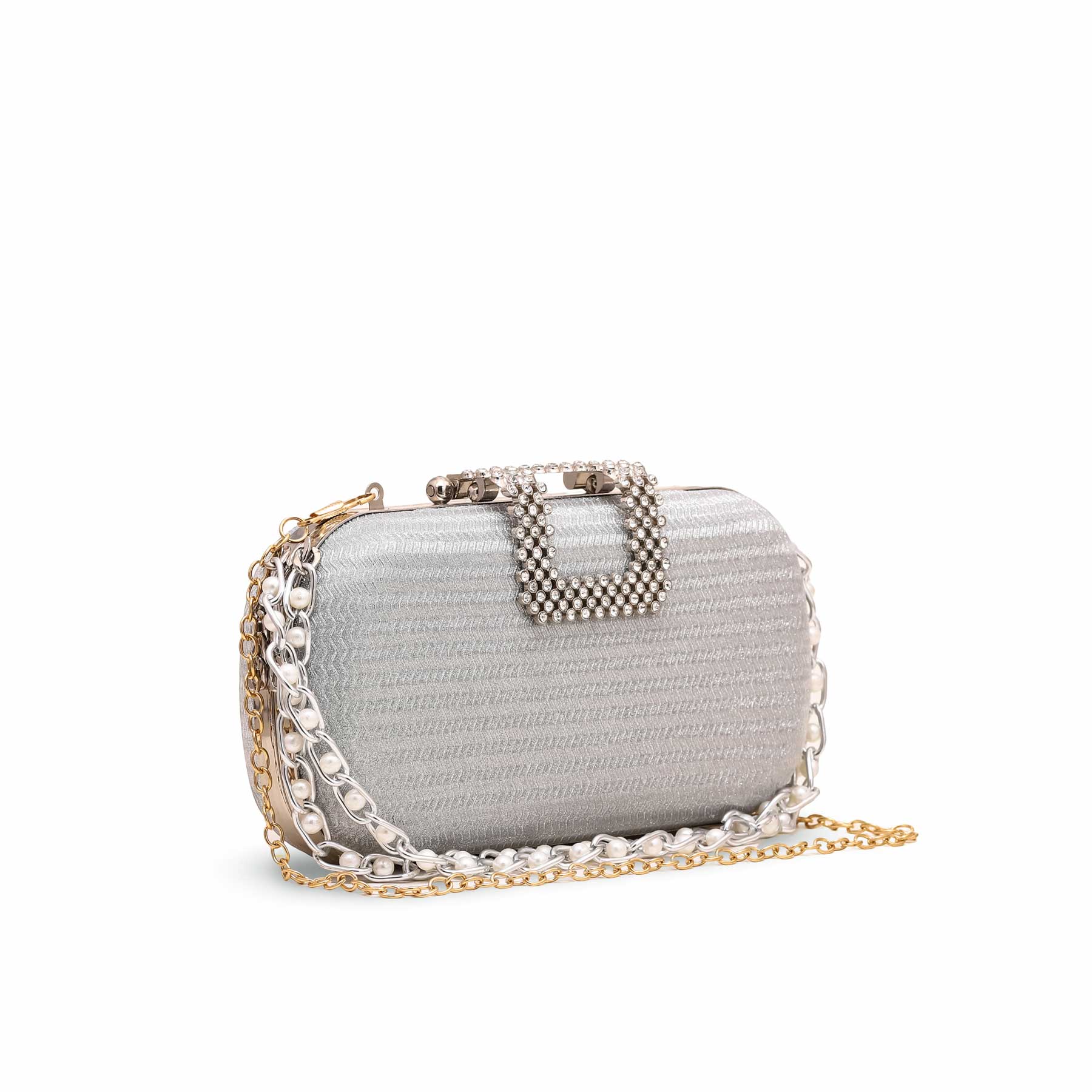 Silver Fancy Clutch P15368 - Image 2