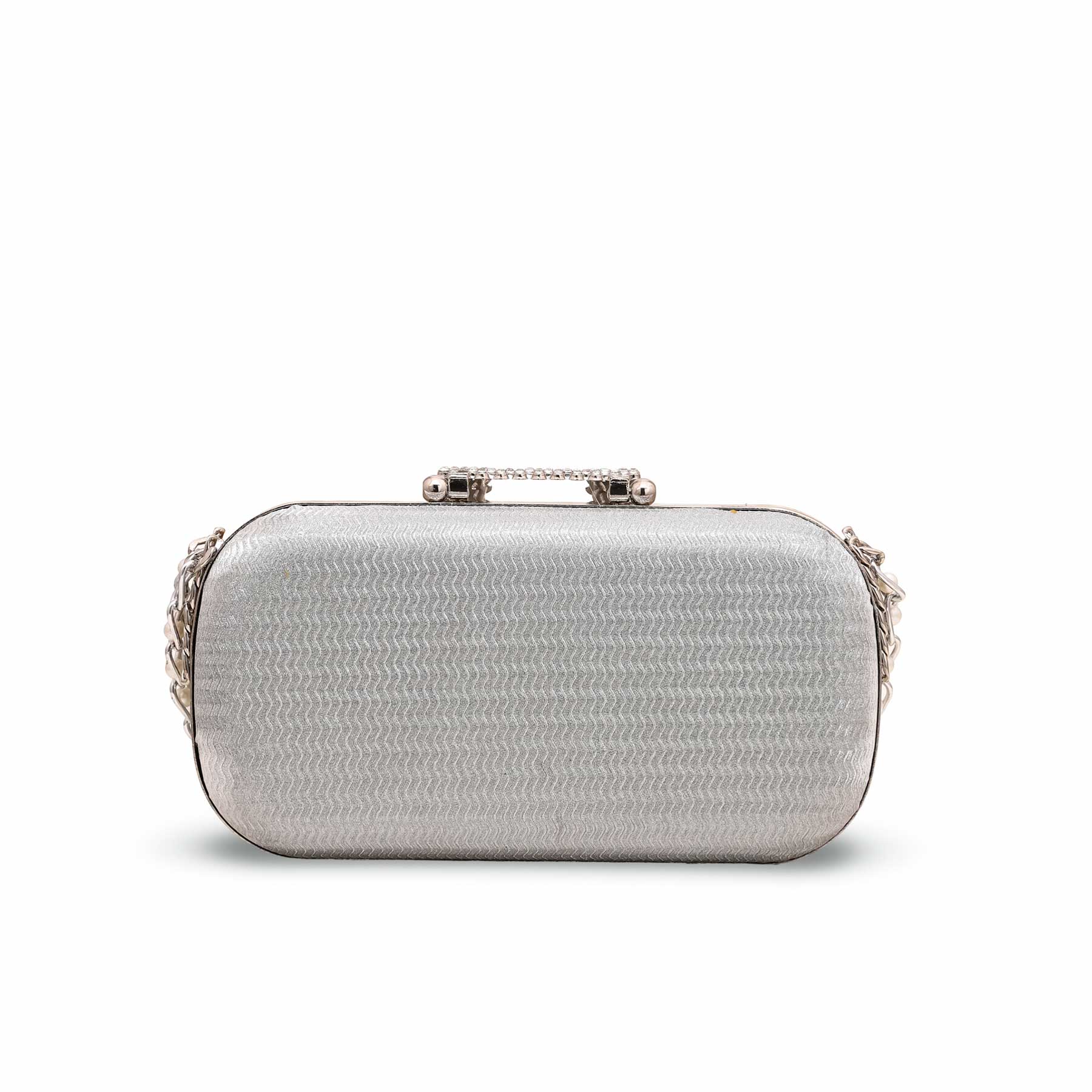 Silver Fancy Clutch P15368 - Image 3