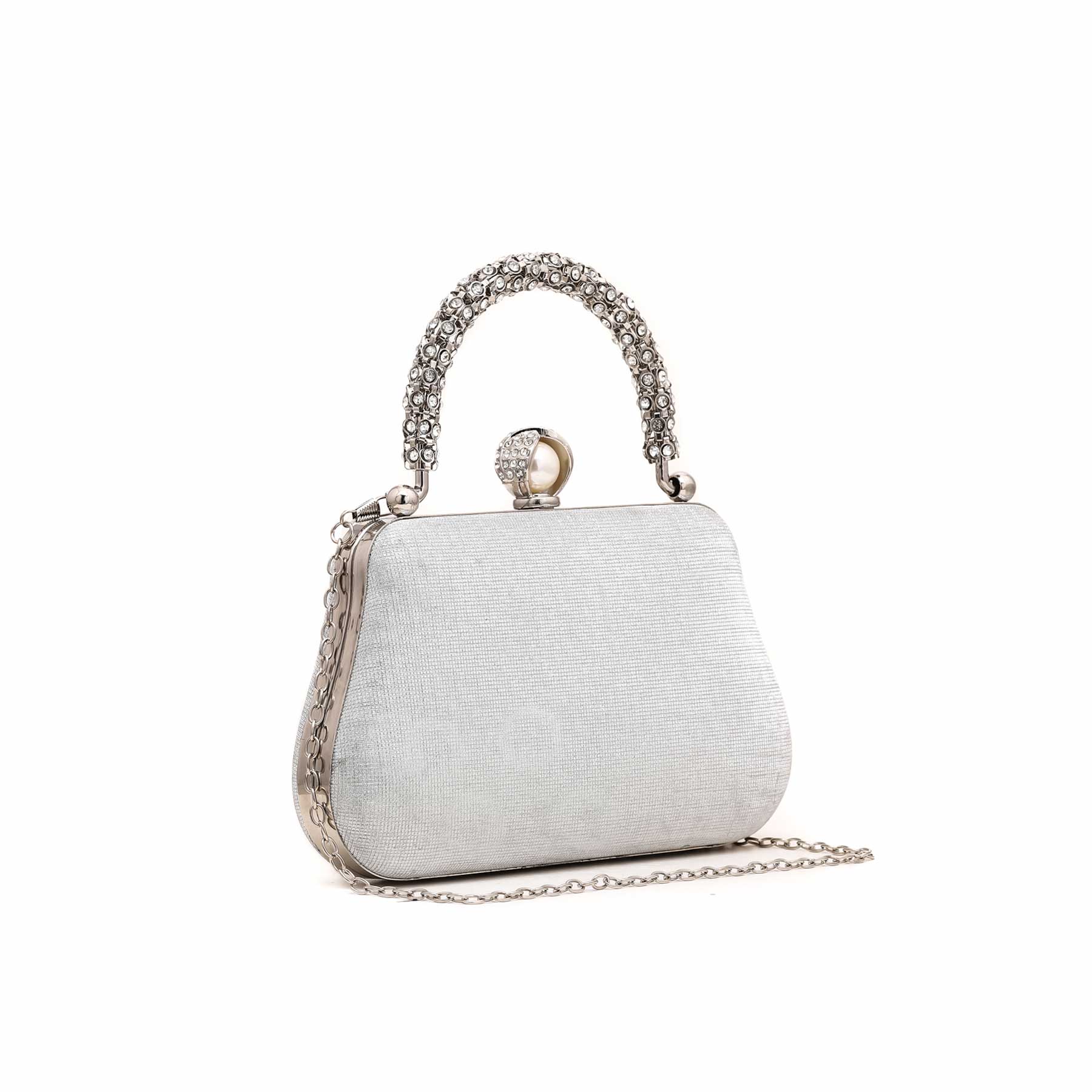 Silver Fancy Clutch P15379 - Image 2