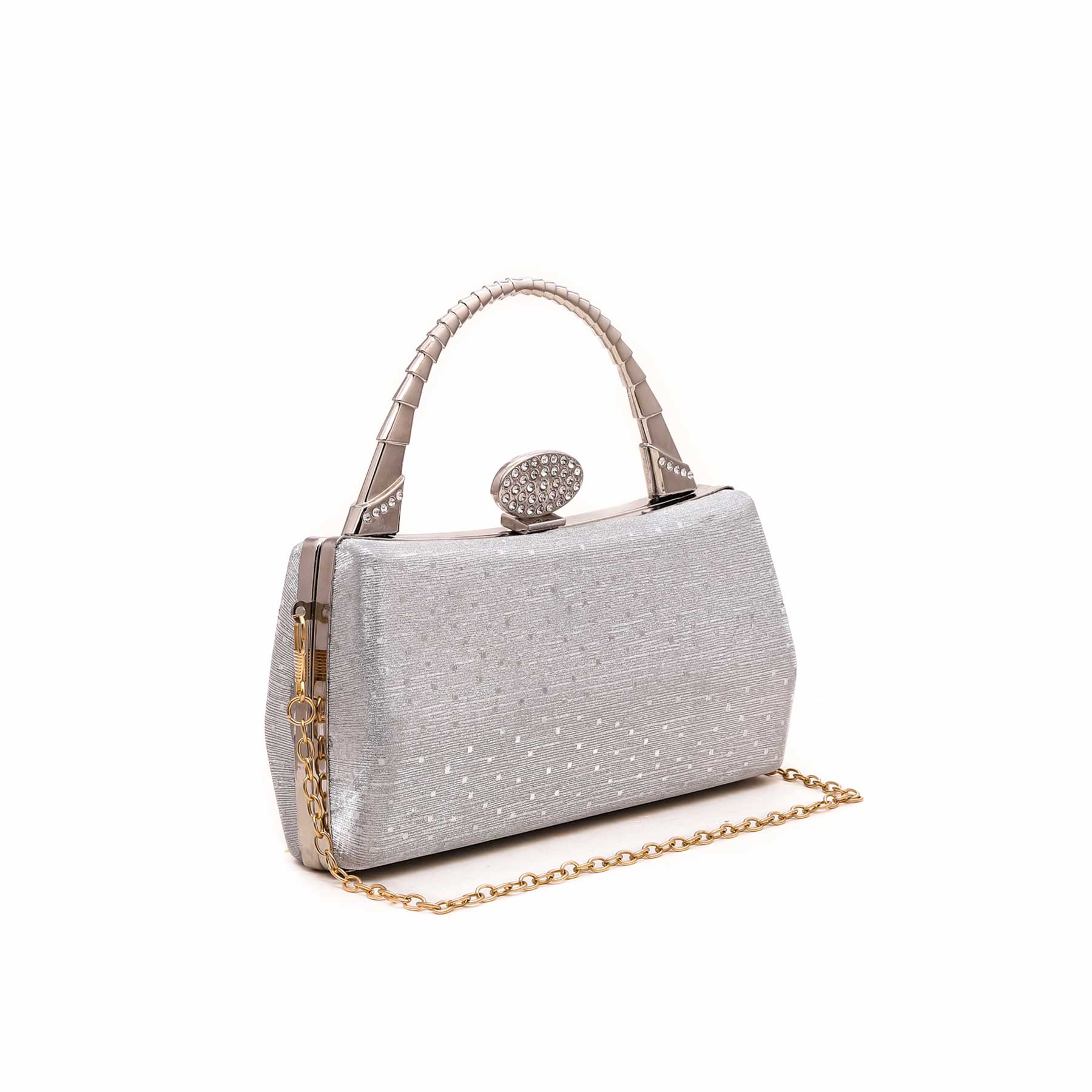 Silver Fancy Clutch P15381 - Image 2