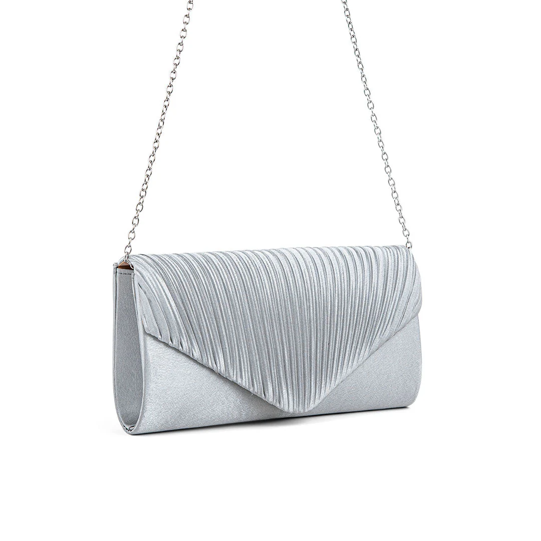 Silver Fancy Clutch P24143 - Image 2