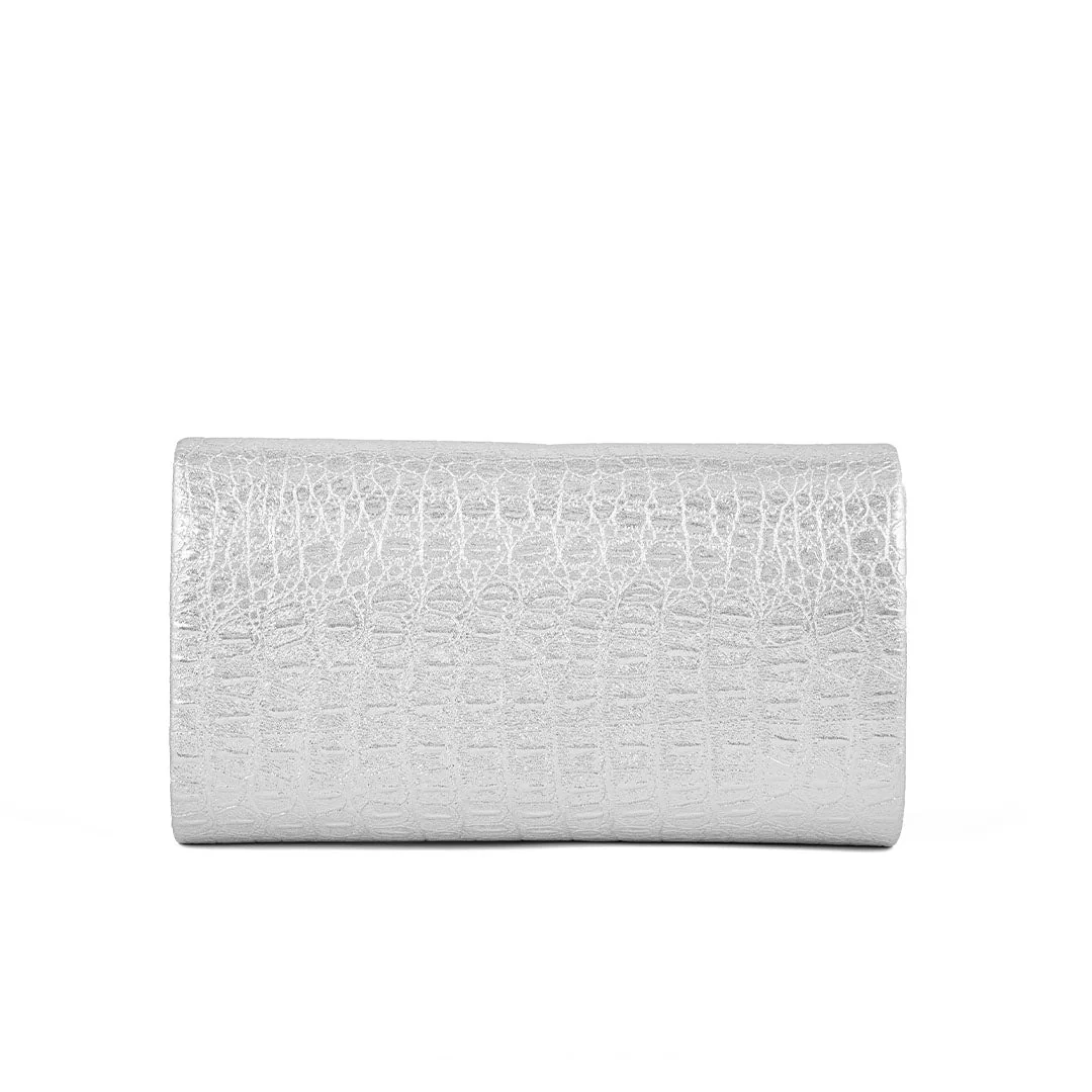 Silver Fancy Clutch P24158 - Image 3