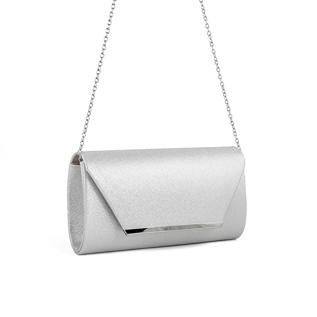 Silver Fancy Clutch P24167 - Image 2