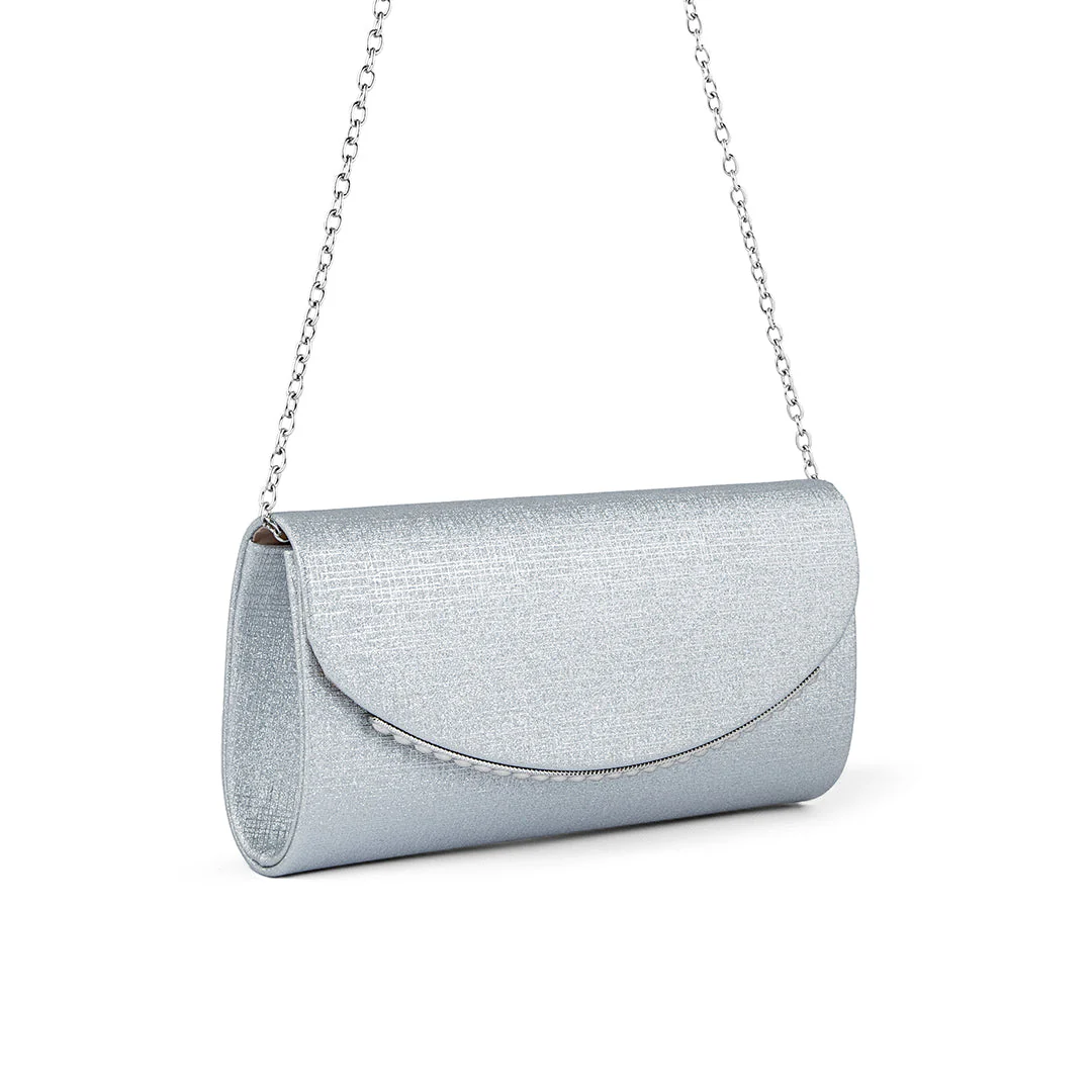 Silver Fancy Clutch P24168 - Image 3
