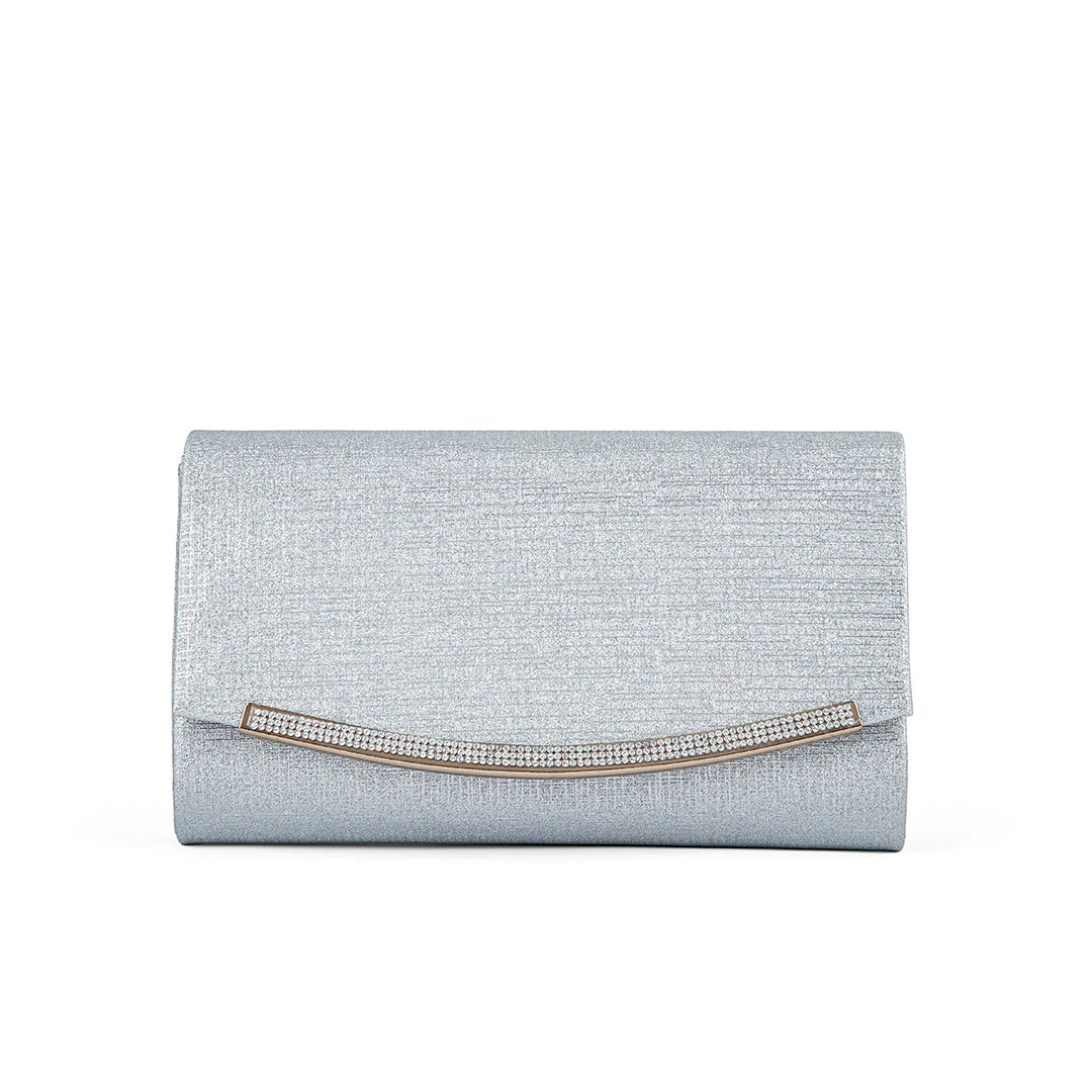 Silver Fancy Clutch P24171 - Image 2