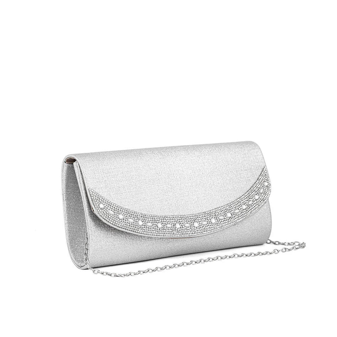 Silver Fancy Clutch P24176 - Image 2