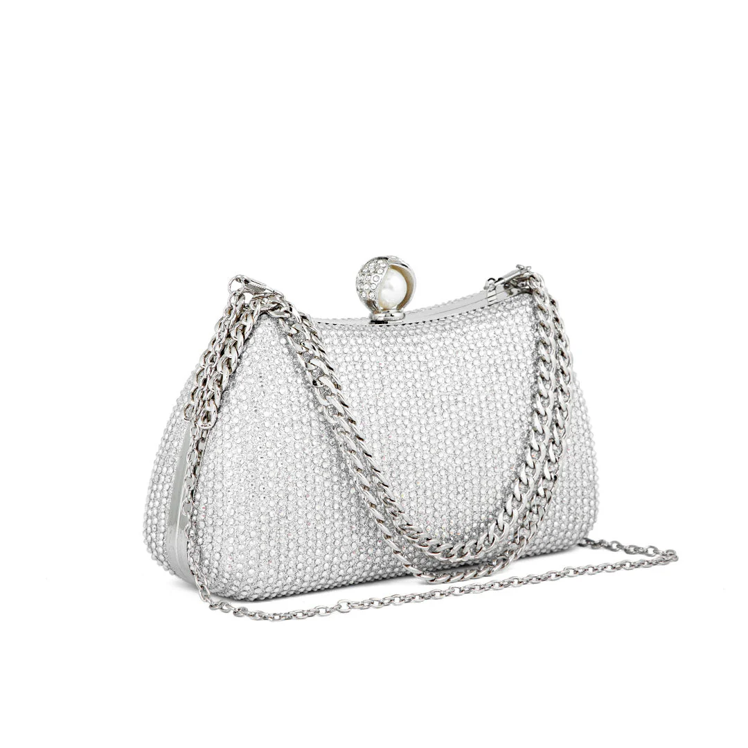 Silver Fancy Clutch P24182 - Image 3