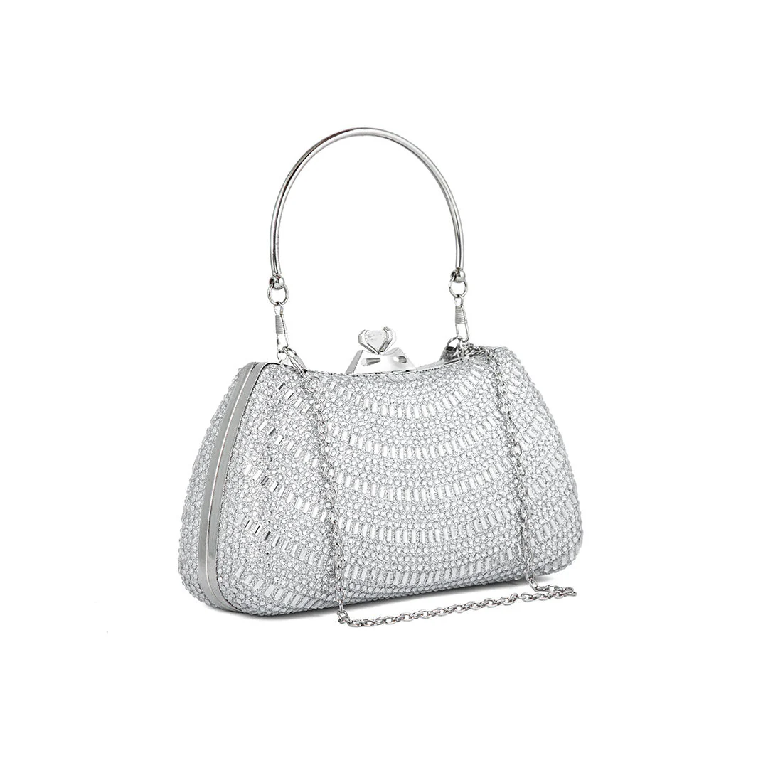 Silver Fancy Clutch P24185 - Image 3