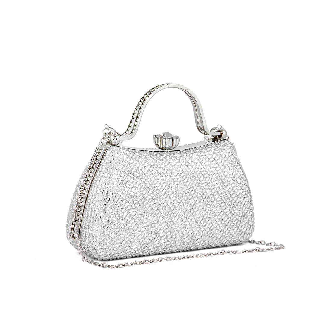 Silver Fancy Clutch P24186 - Image 2