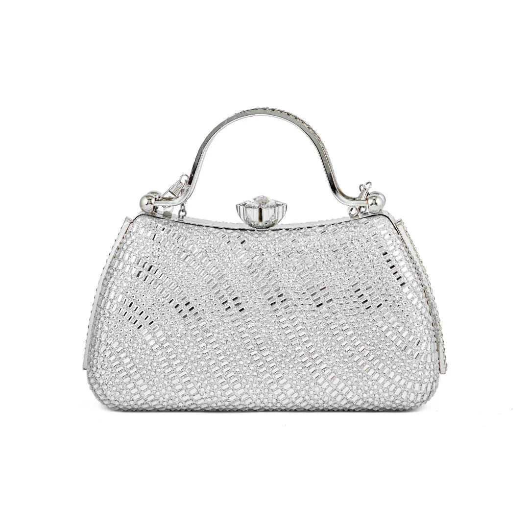 Silver Fancy Clutch P24186 - Image 3