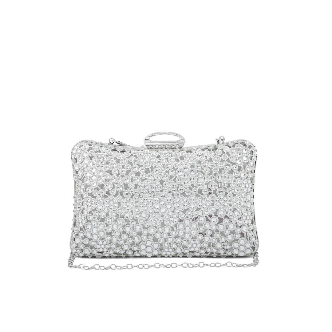 Silver Fancy Clutch P24189 - Image 2