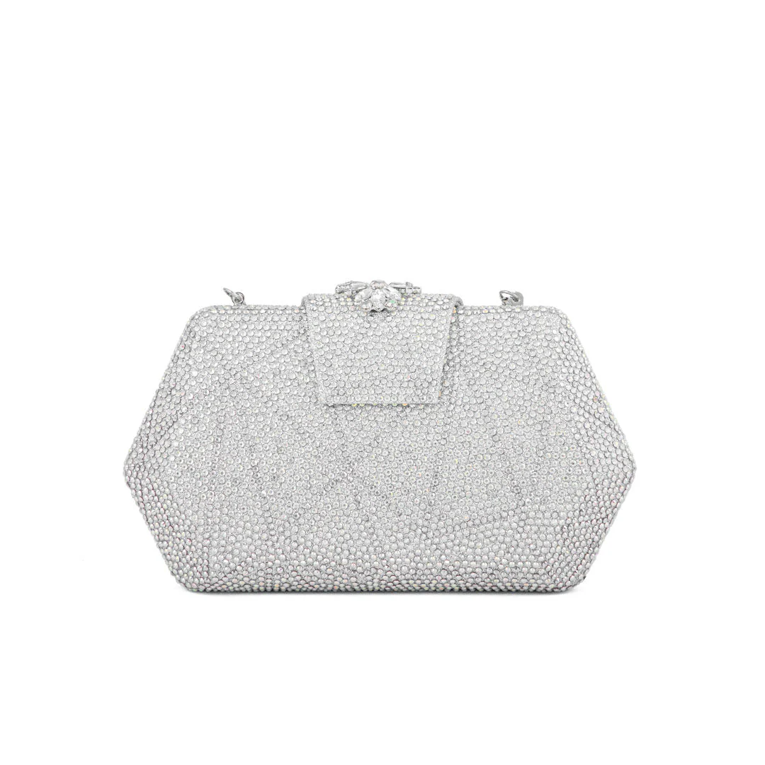 Silver Fancy Clutch P24202 - Image 3