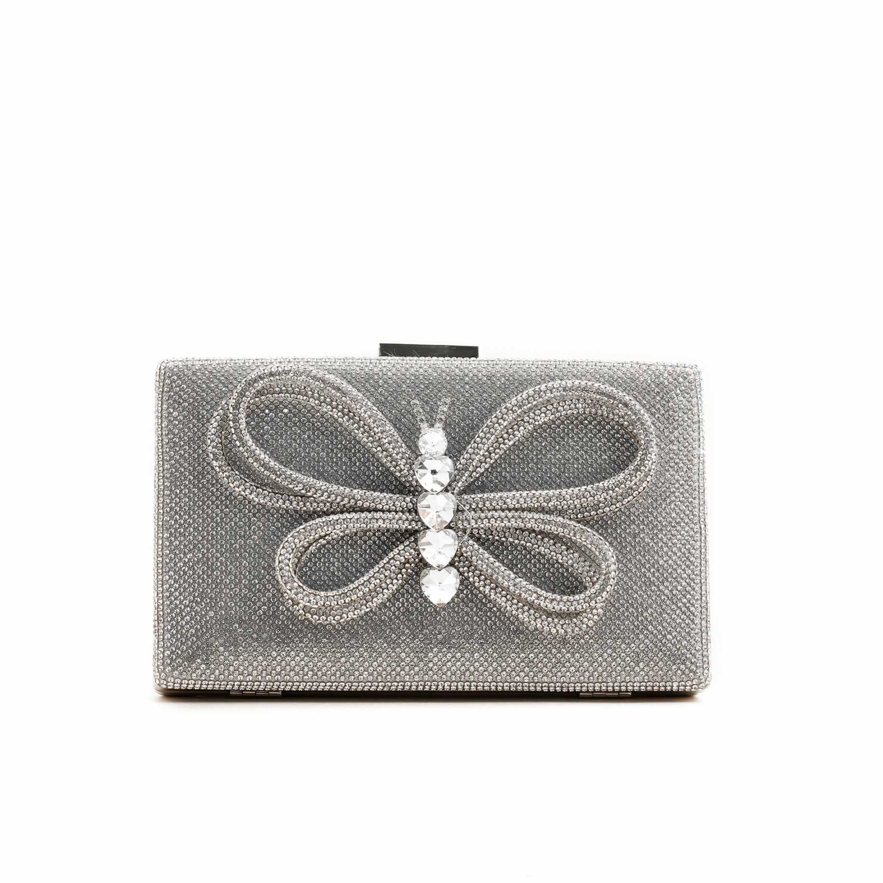 Silver Fancy Clutch P24235 - Image 2