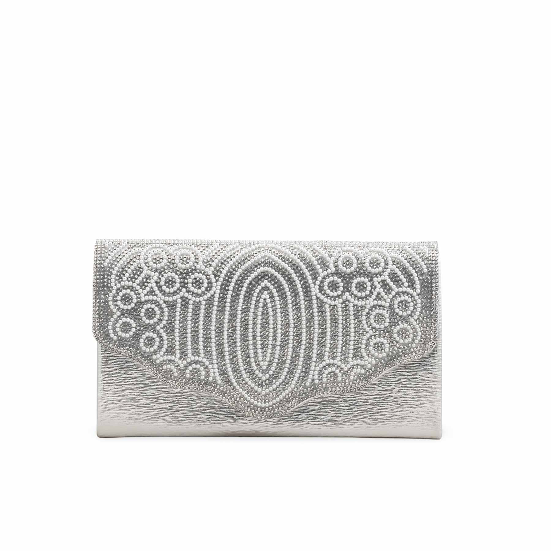 Silver Fancy Clutch P24246 - Image 2
