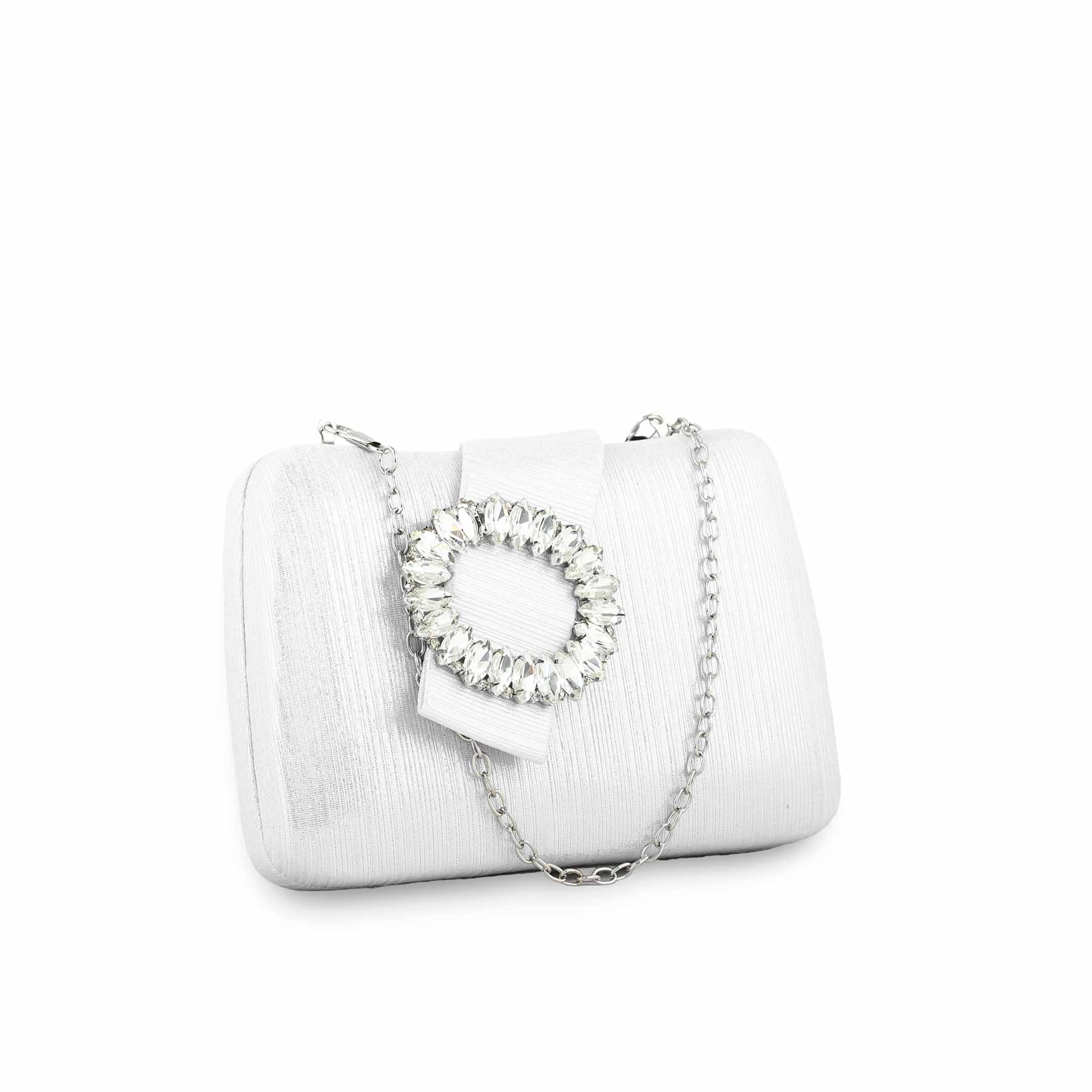 Silver Fancy Clutch P24390 - Image 3