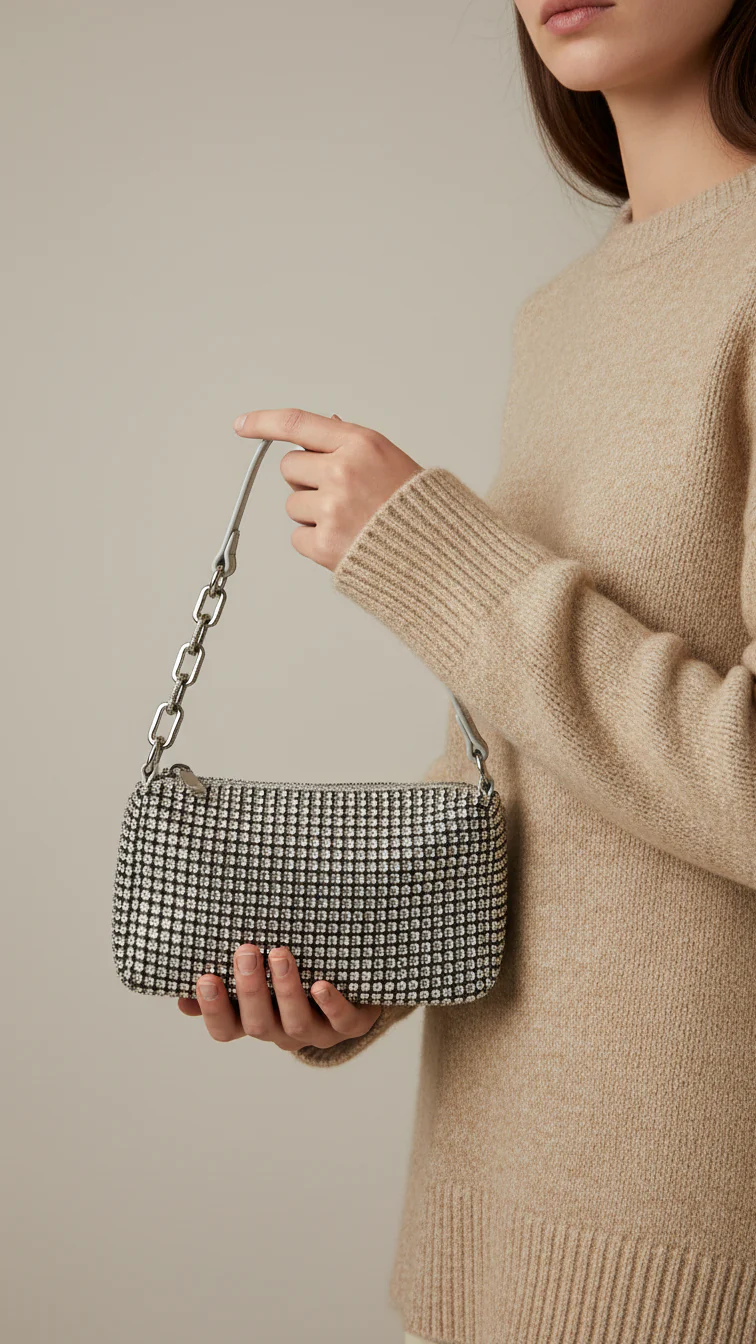 Silver Fancy Clutch P36332