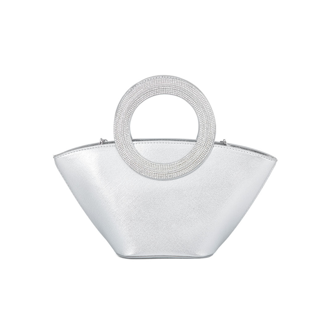 Silver Fancy Hand Bag P24324 - Image 4
