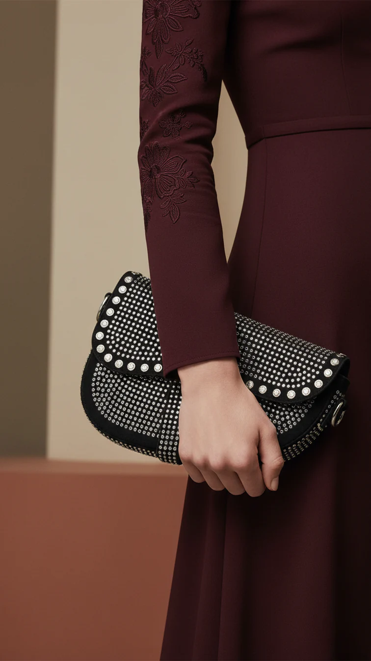 Silver Fancy Hand Bag P36200