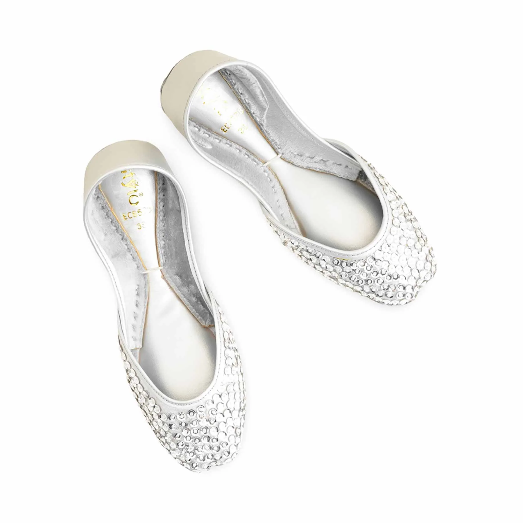 Silver Fancy Khussa For Women EC8528 - Image 5