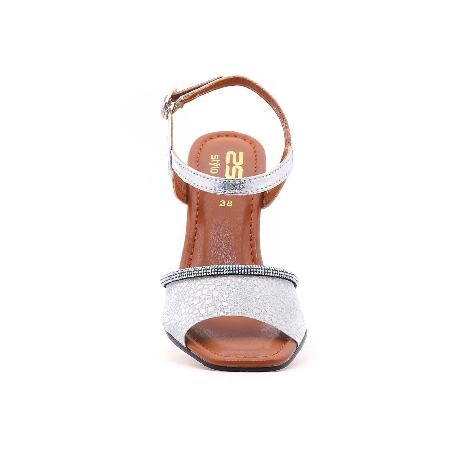 Silver Fancy Sandal FN5384 - Image 3
