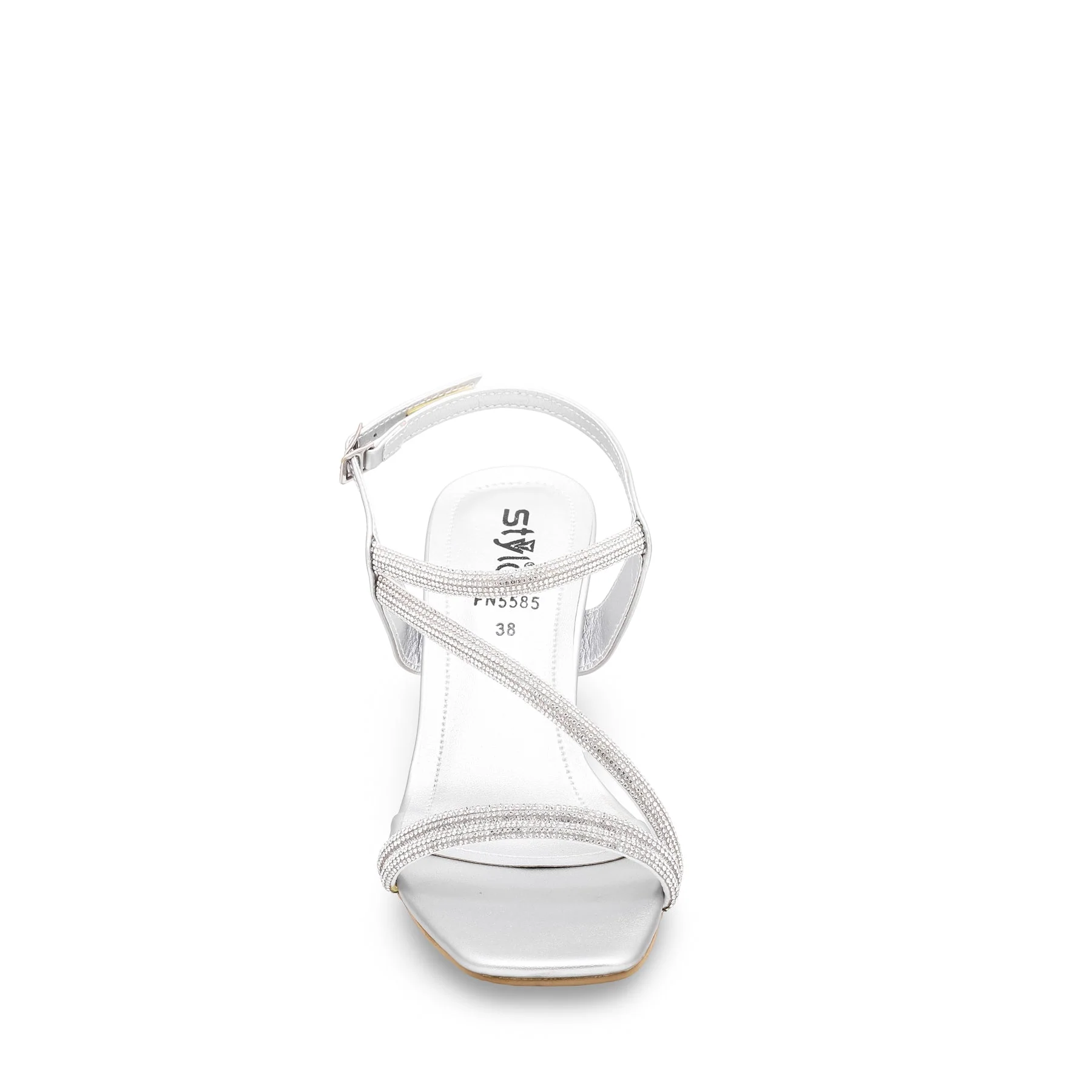 Silver Fancy Sandal FN5585 - Image 3