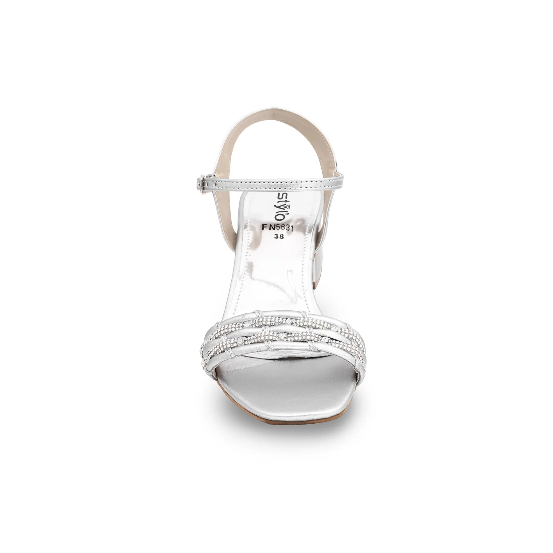 Silver Fancy Sandal FN5831 - Image 3