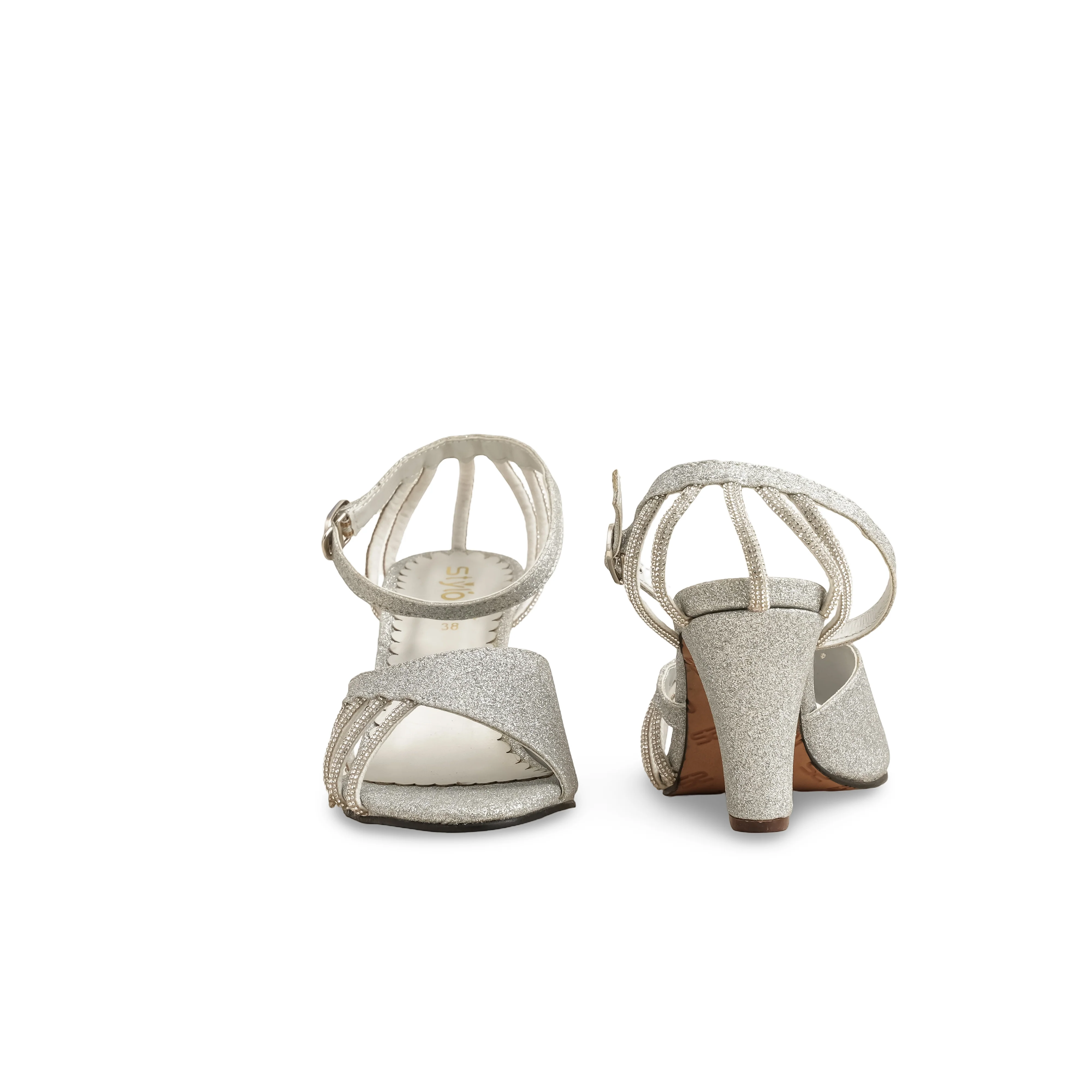 Silver Fancy Sandal FN5882 - Image 4
