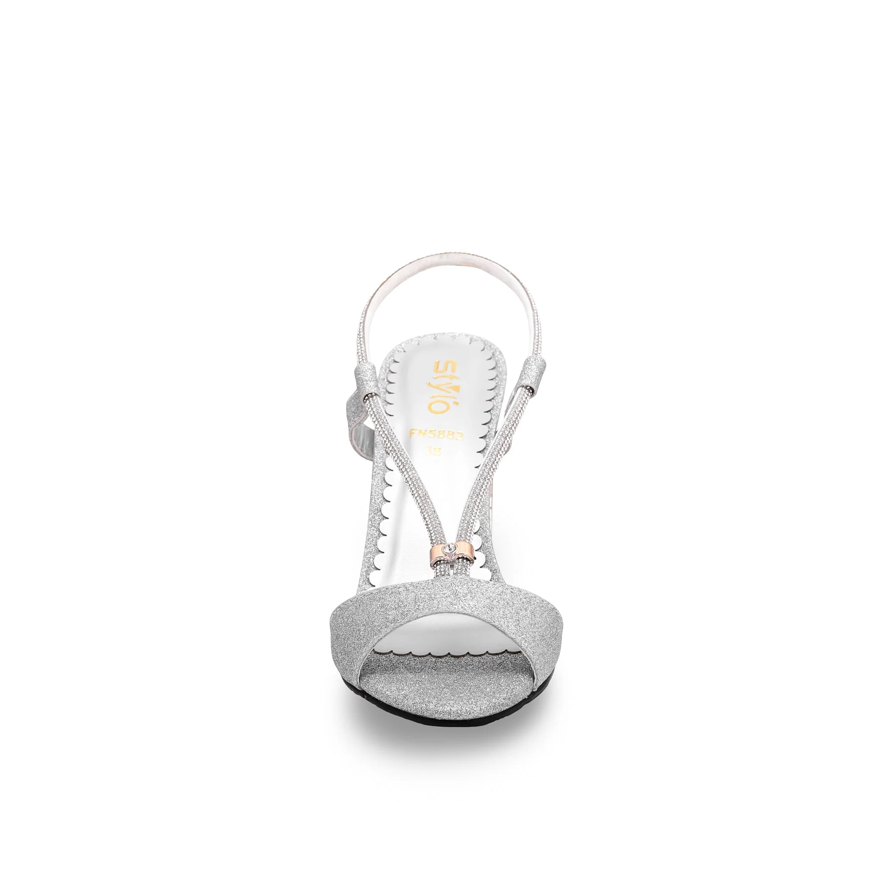 Silver Fancy Sandal FN5883 - Image 3
