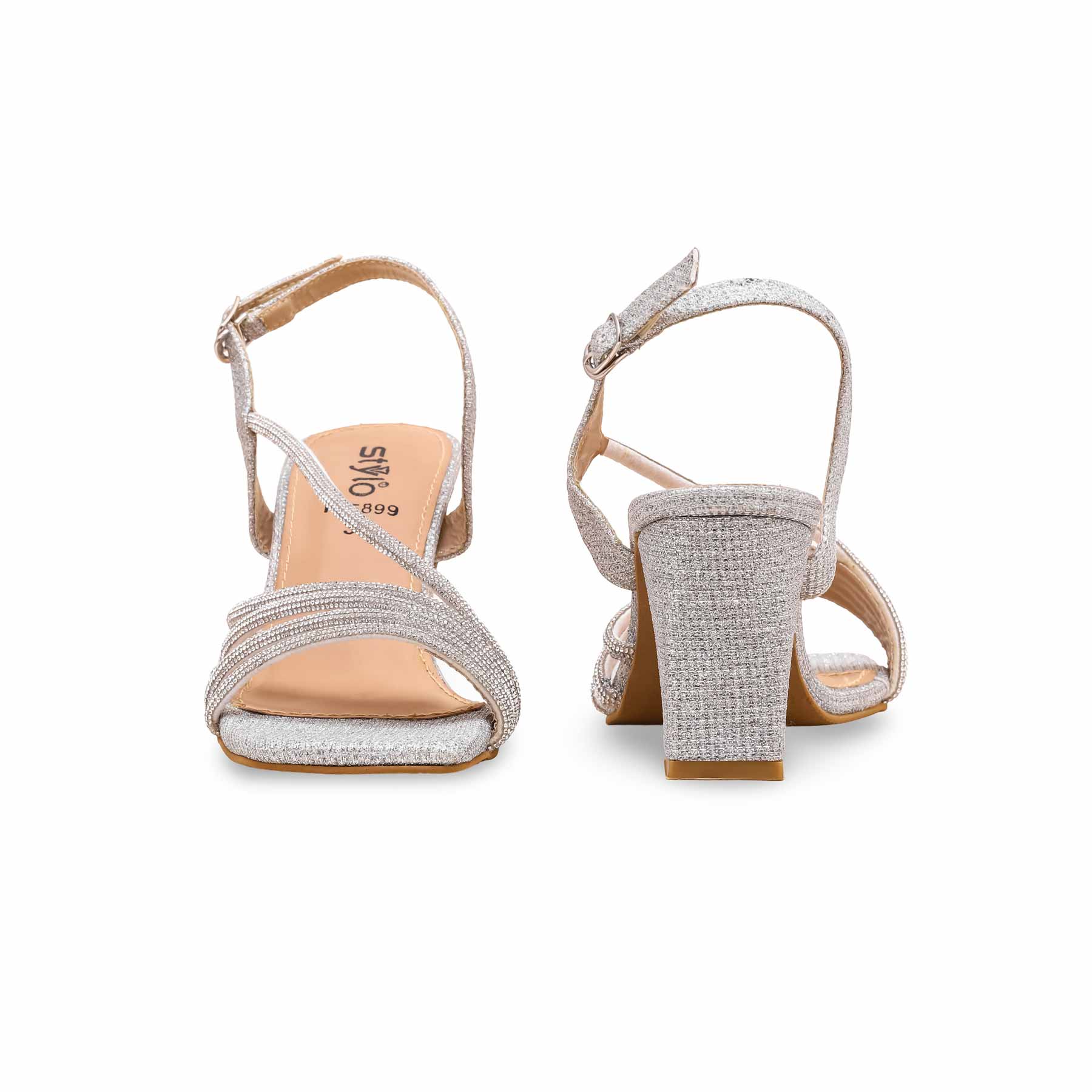 Silver Fancy Sandal FN5899 - Image 4