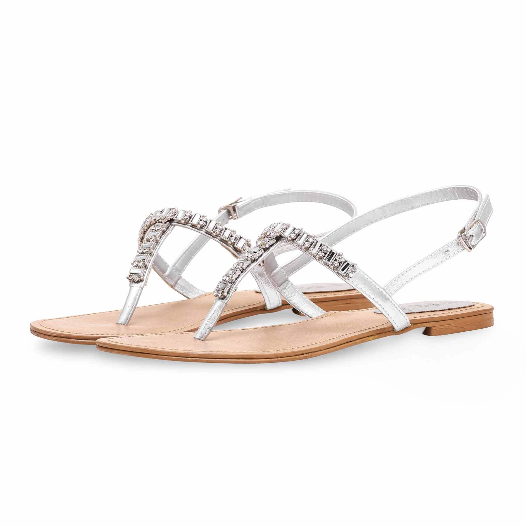 Silver Fancy Sandal FN5904 - Image 2