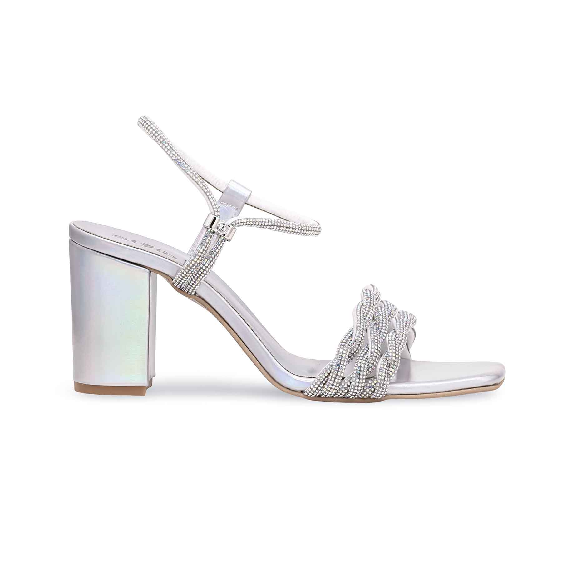 Silver Fancy Sandal FN5907 - Image 2