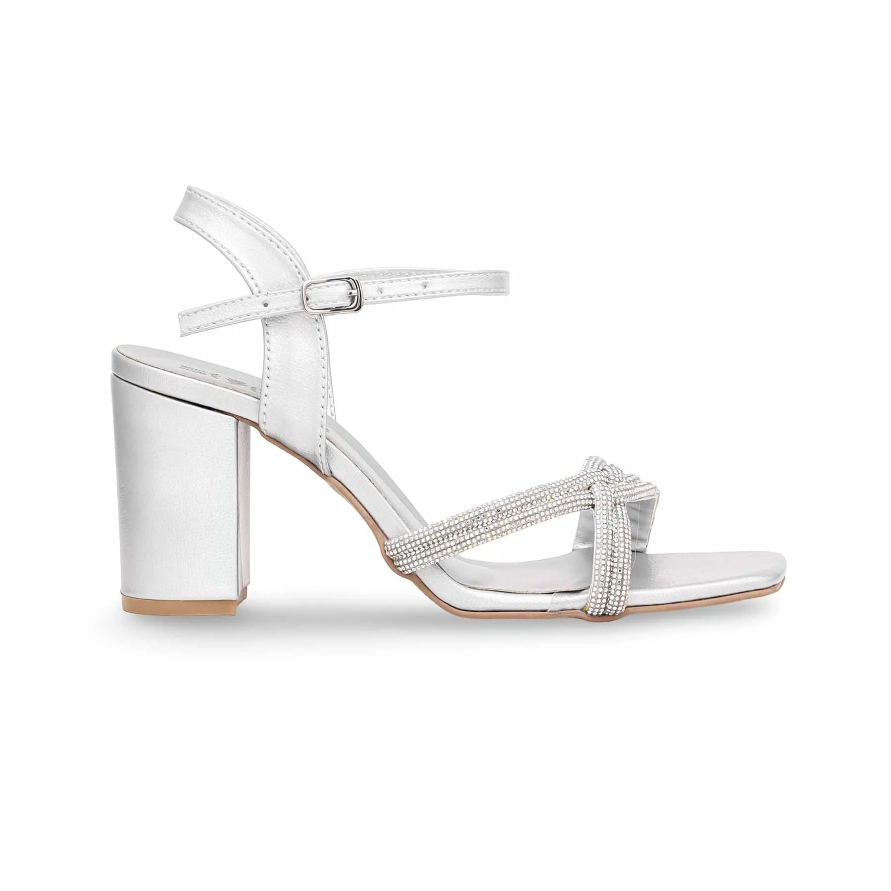 Silver Fancy Sandal FN5909 - Image 2