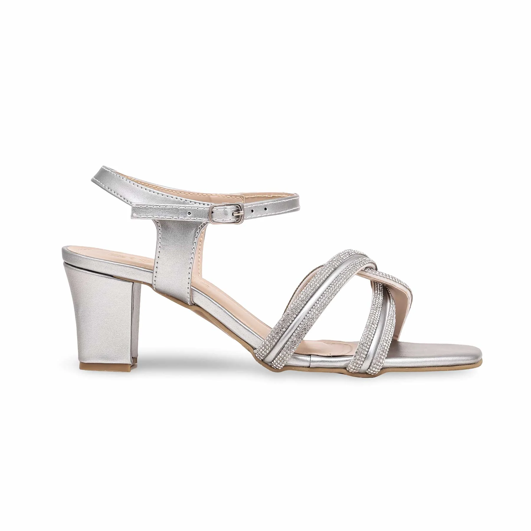 Silver Fancy Sandal FN5911 - Image 2