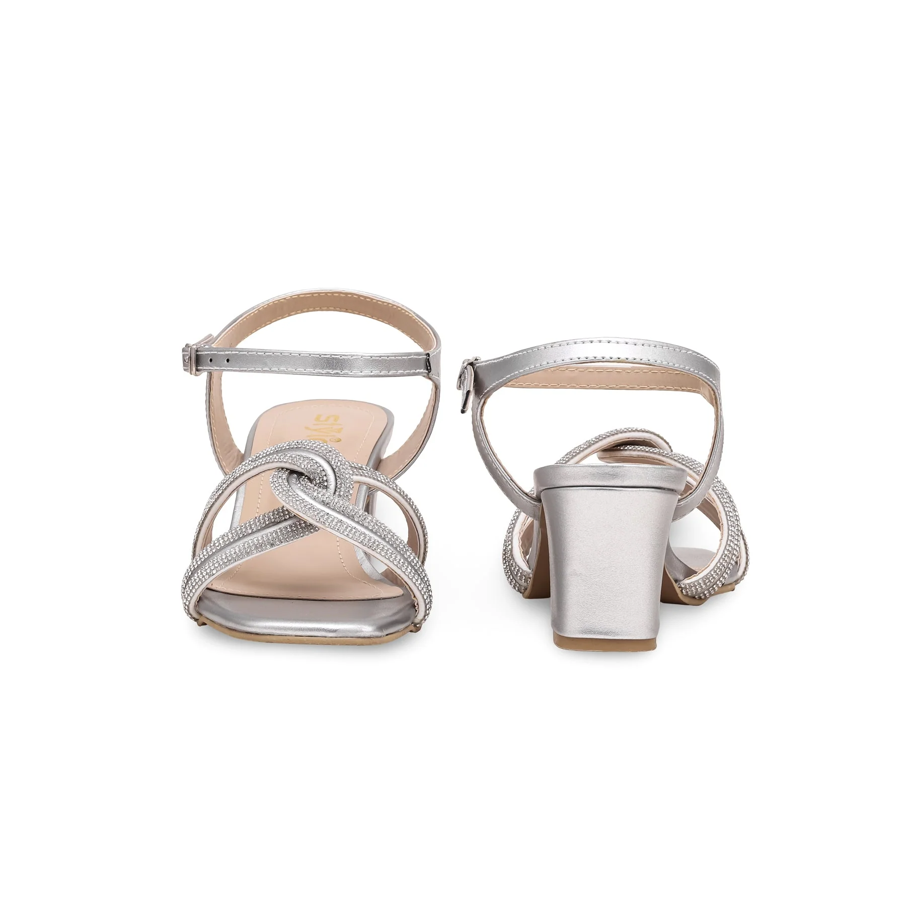Silver Fancy Sandal FN5911 - Image 4